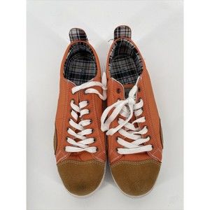 Joe's Men's Size 10 Orange Sneakers Lace Up Non Slip, Suede Nylon